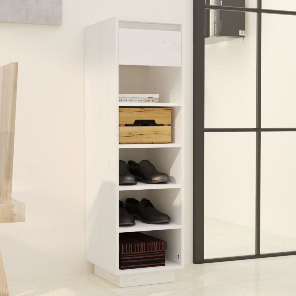 Schuhregal 30x34x105 cm Massivholz Kiefer