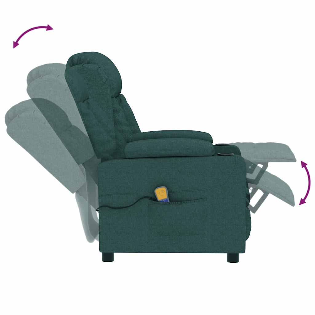 Massagesessel Hellgrau Stoff