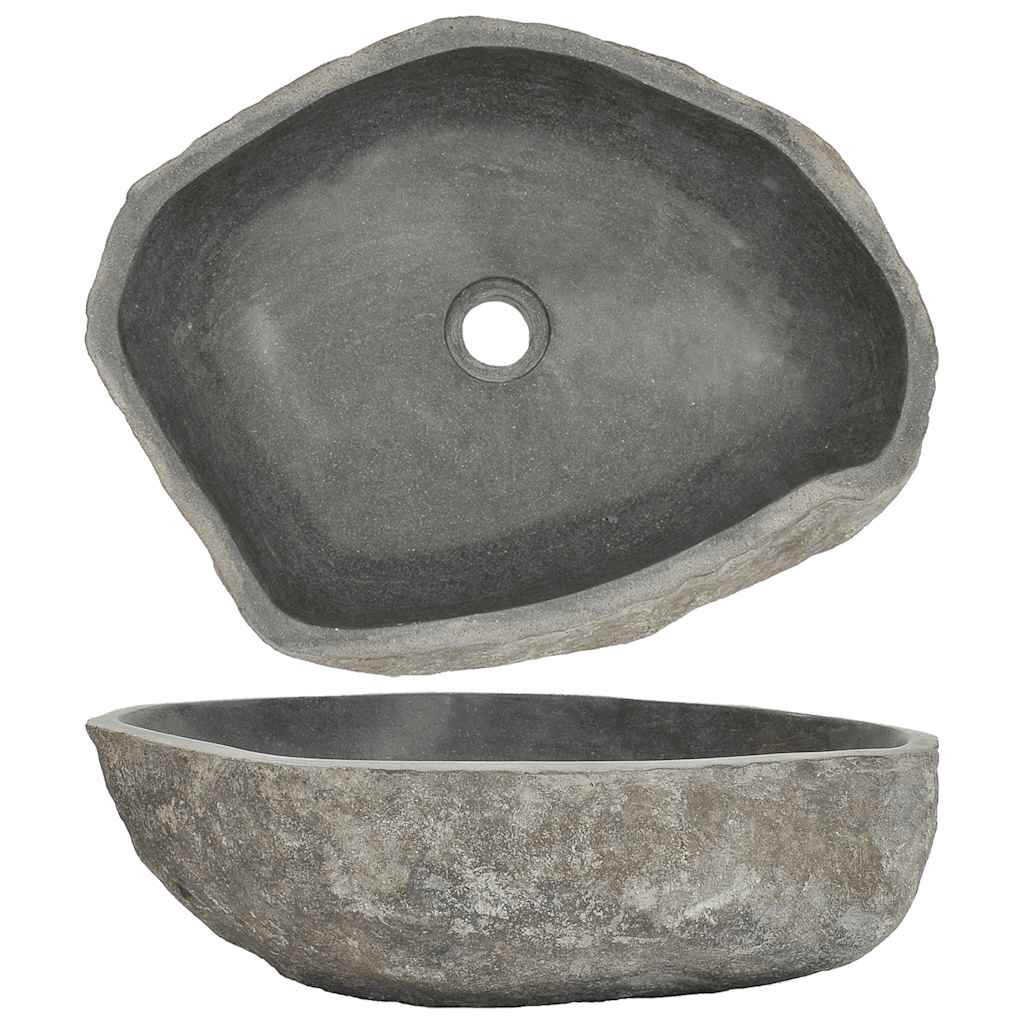 Waschbecken Flussstein Oval (37-46)x(29-36) cm