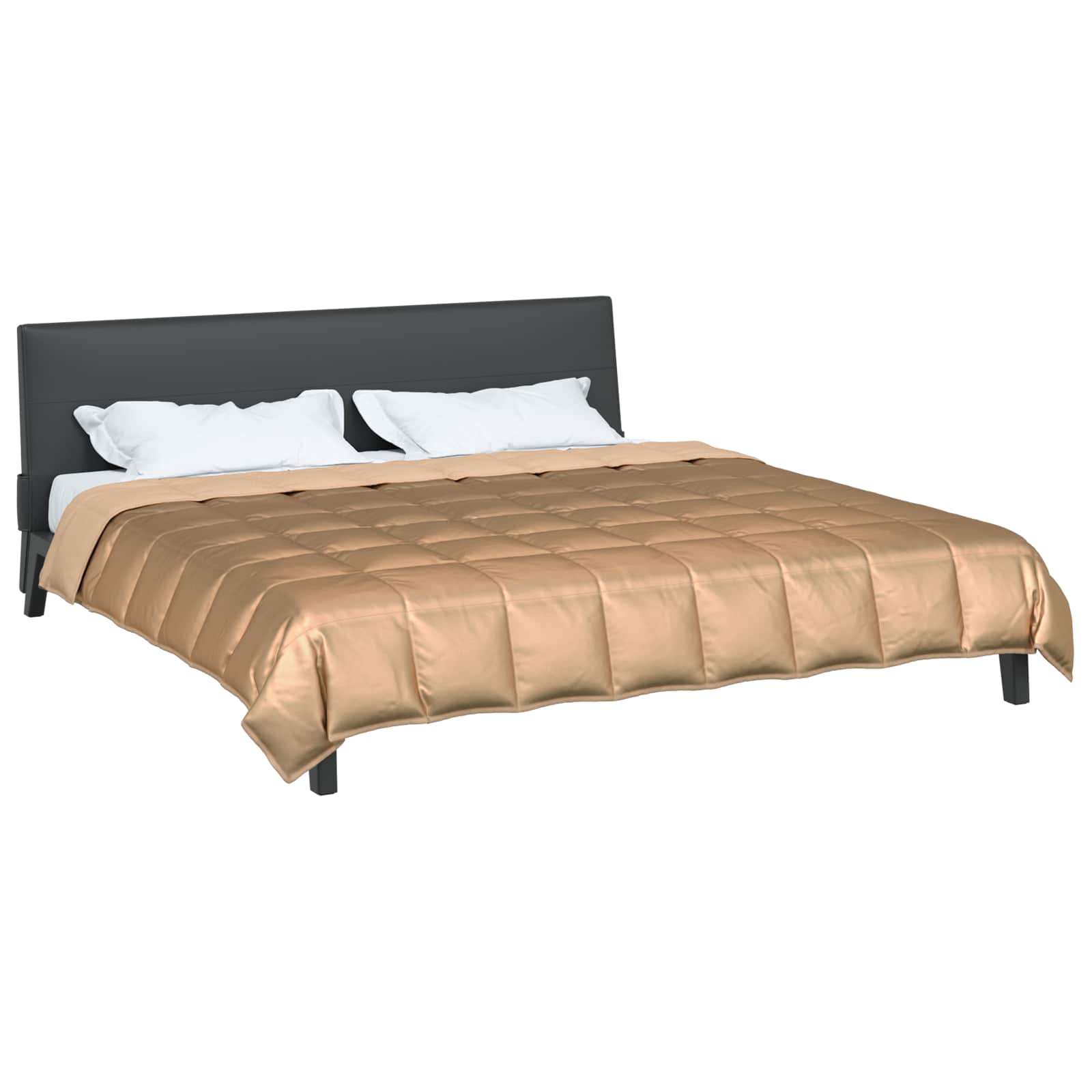 Sommerdecke Gold 135 x 200 cm Satin und Mikrofaser