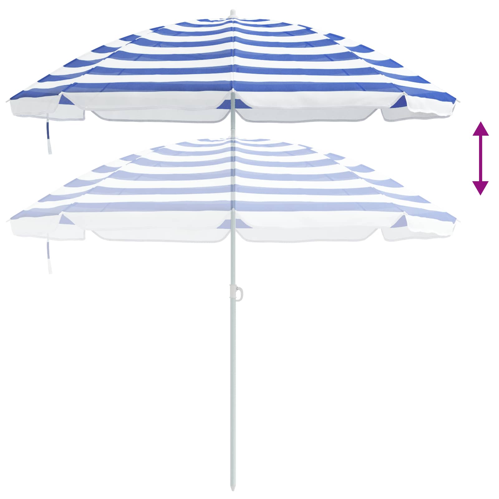 Sonnenschirm mit Stahlmast Sandfarbe 180 cm