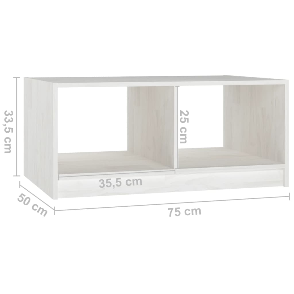 Couchtisch 75x50x33,5 cm Massivholz Kiefer