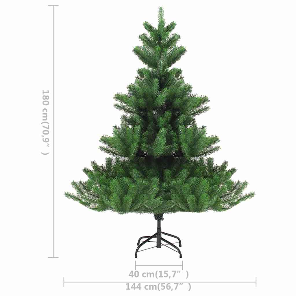 Künstlicher Weihnachtsbaum Nordmann LED & Kugeln Grün 150 cm
