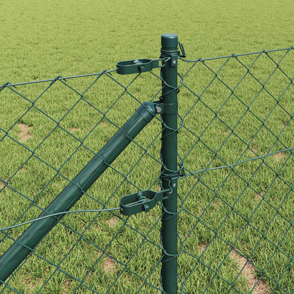 Outdoor Kettenglied-Zaun Erdfixierung 10 x 0,4 m Grün Netz