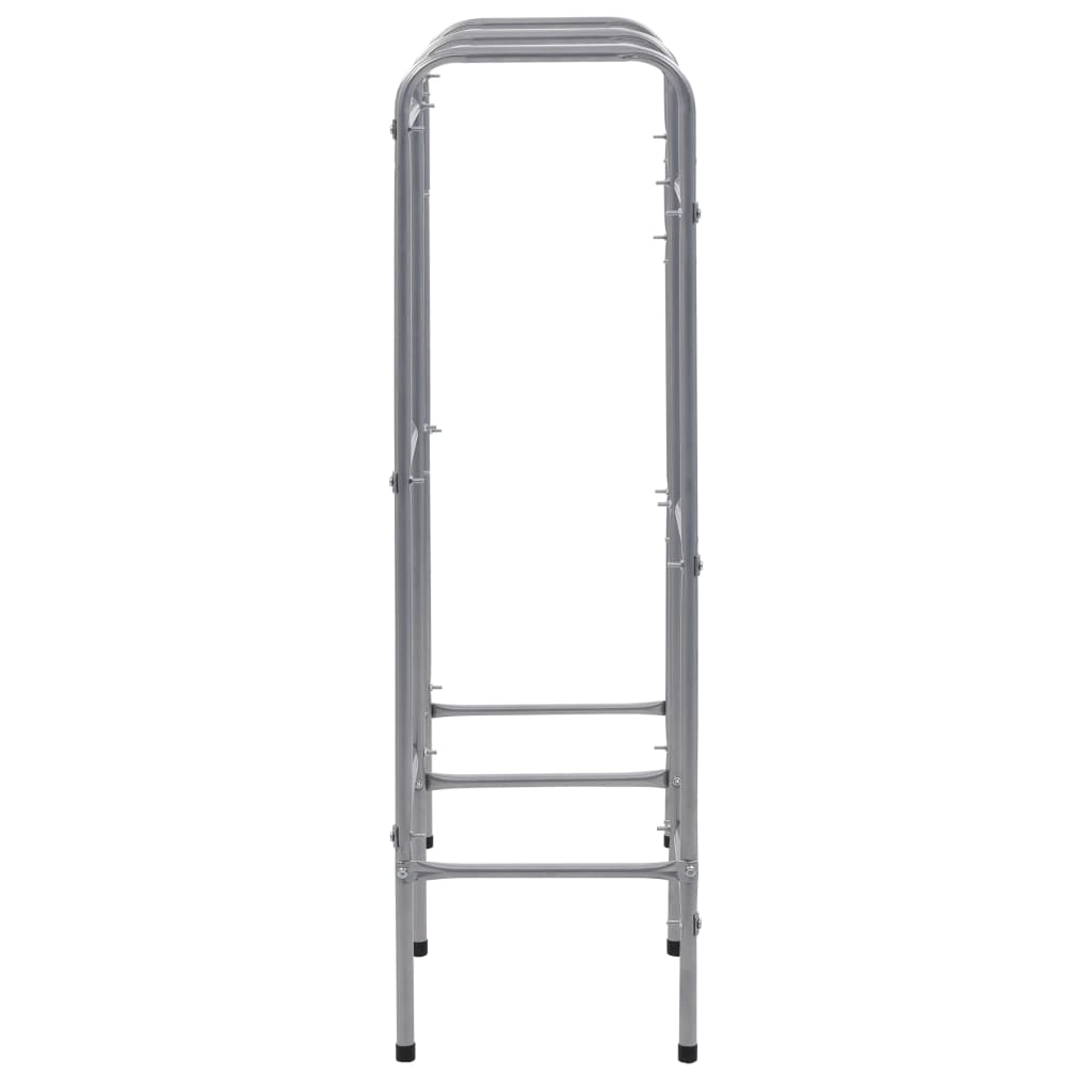 Kistenregal für 3 Kisten Silbern 50x33x116 cm Stahl