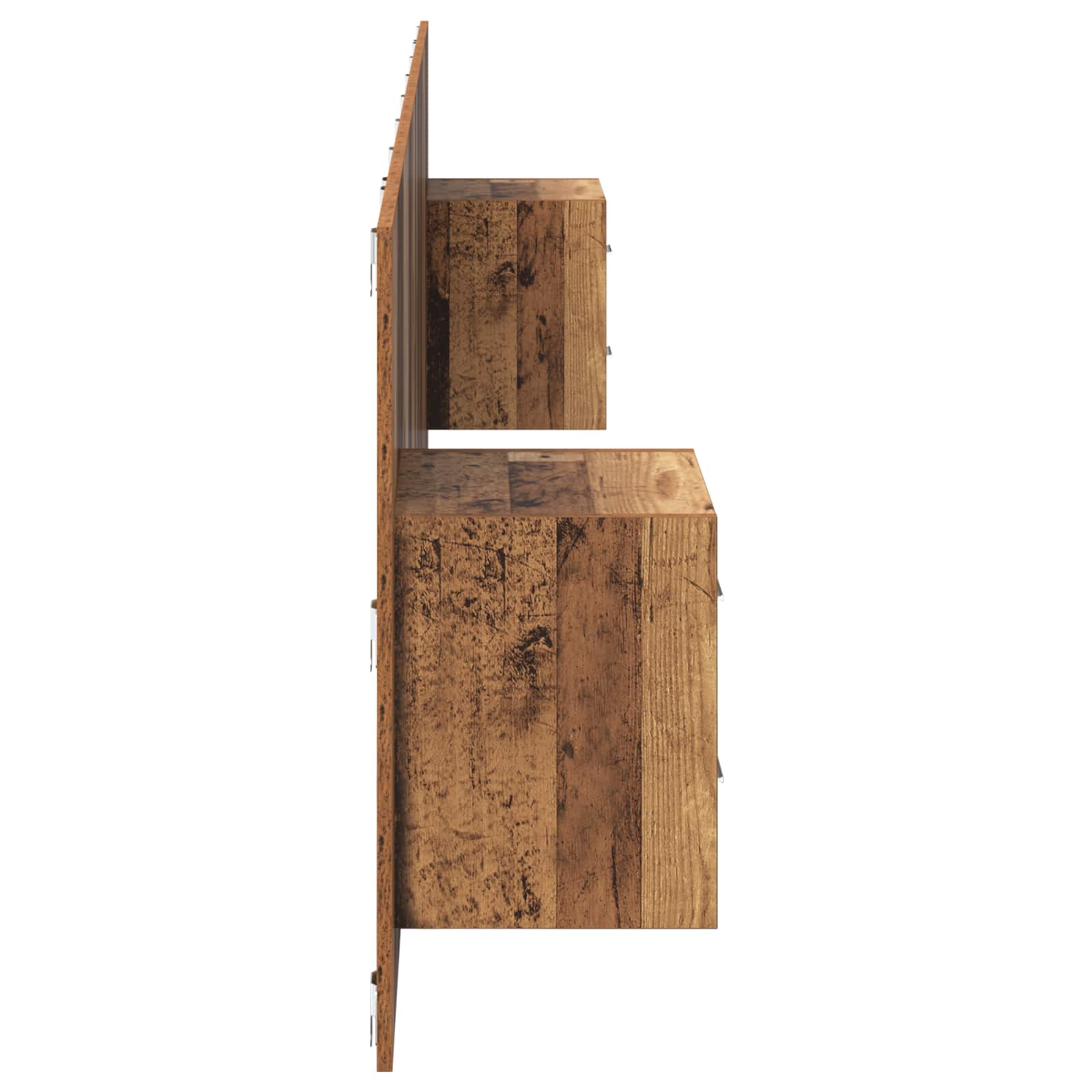 Kopfteil mit Nachttischen Weiß Holzwerkstoff