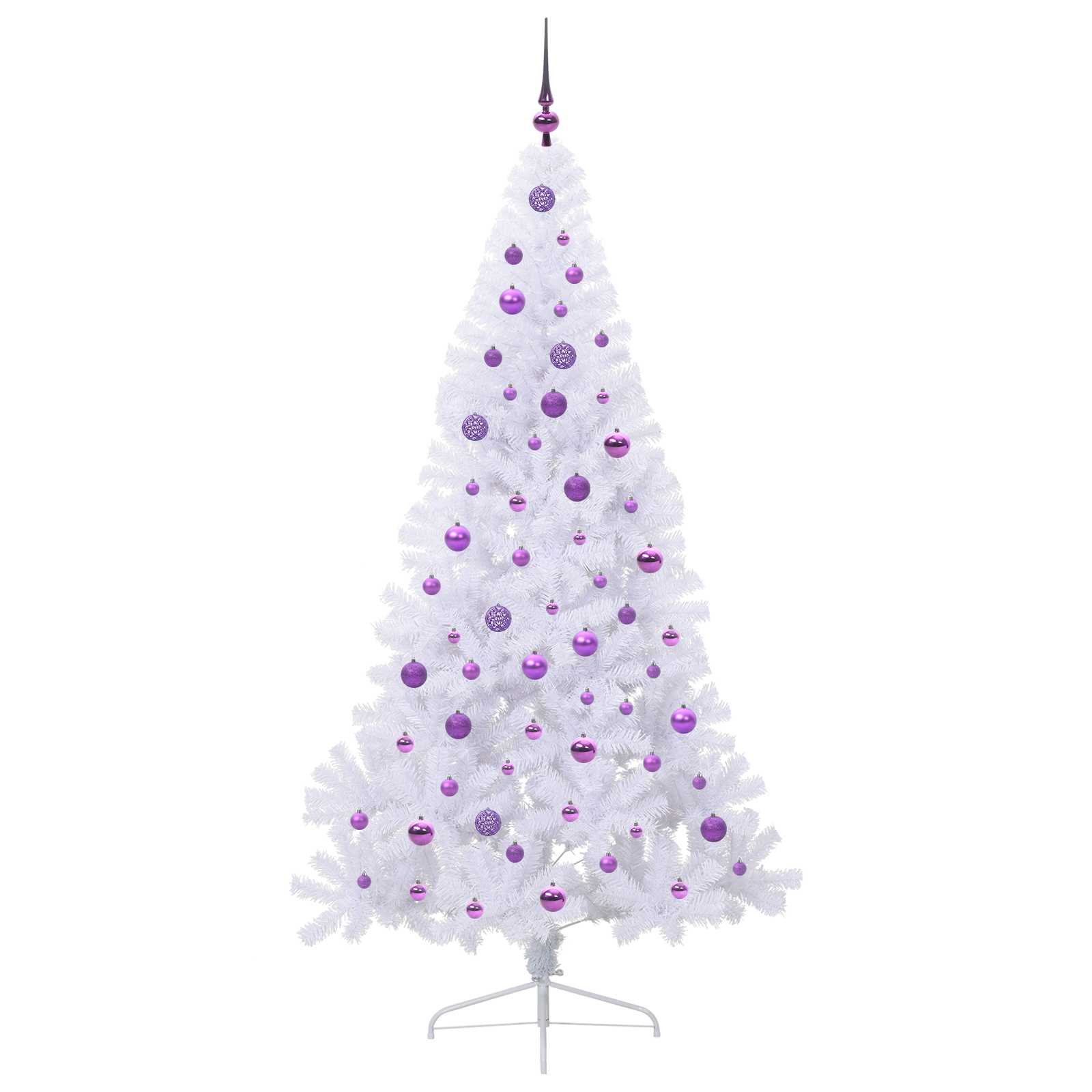 Künstlicher Weihnachtsbaum Weiß 210 cm PVC und Stahl