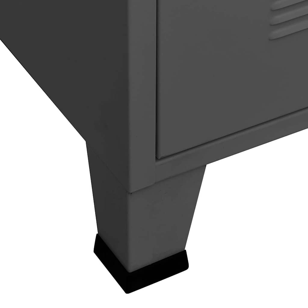 Schubladenschrank Metall Industrie-Stil 78 x 40 x 93 cm Schwarz
