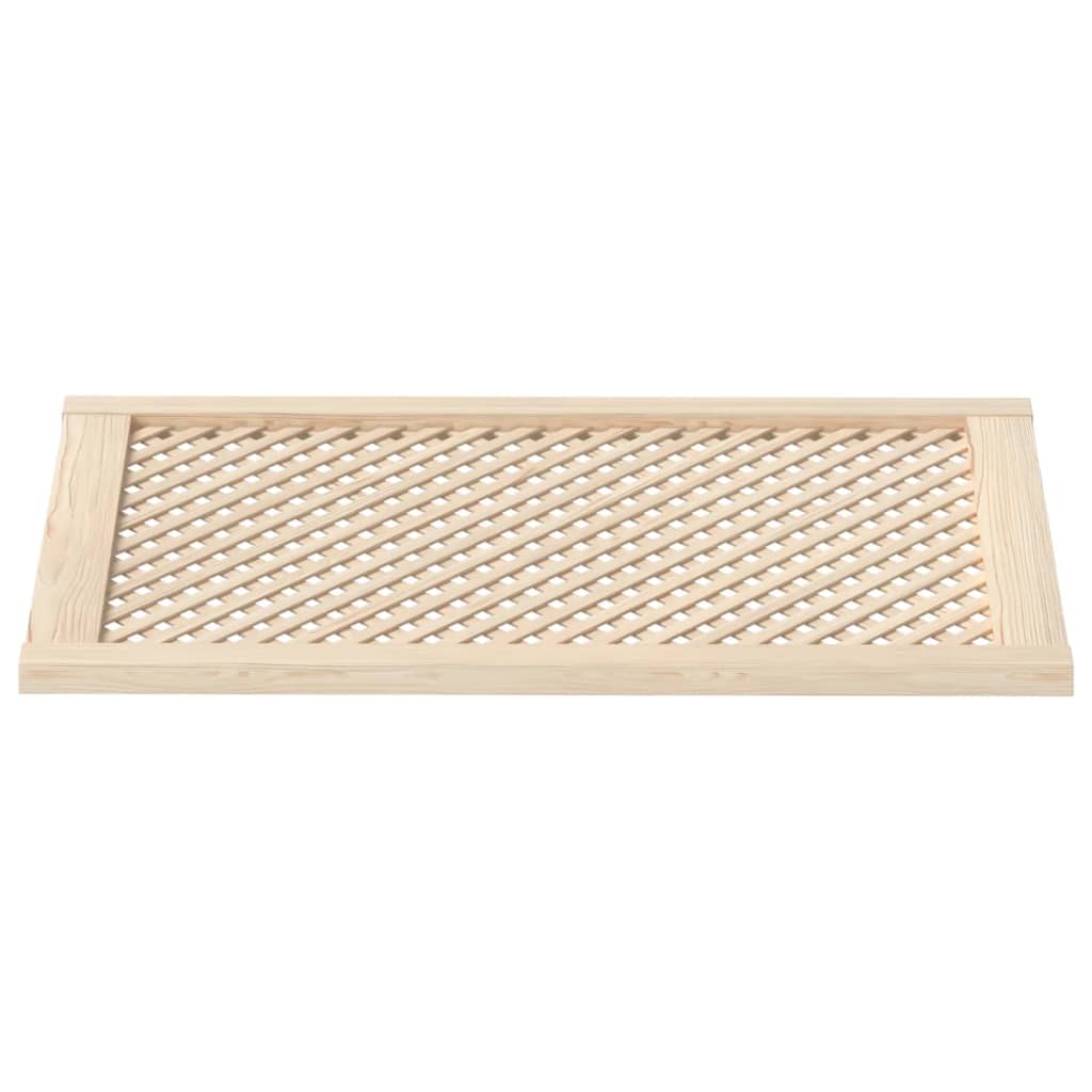 Schranktüren 2 Stk. Gitter-Design 39,5x39,5cm Massivholz Kiefer