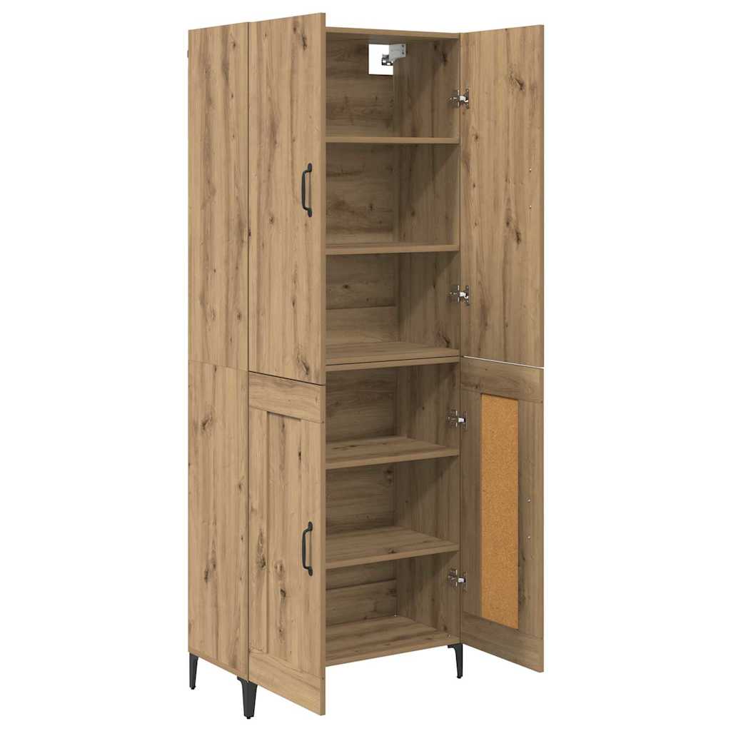 Highboard Altholz 69,5 x 34 x 180 cm Holzwerkstoff