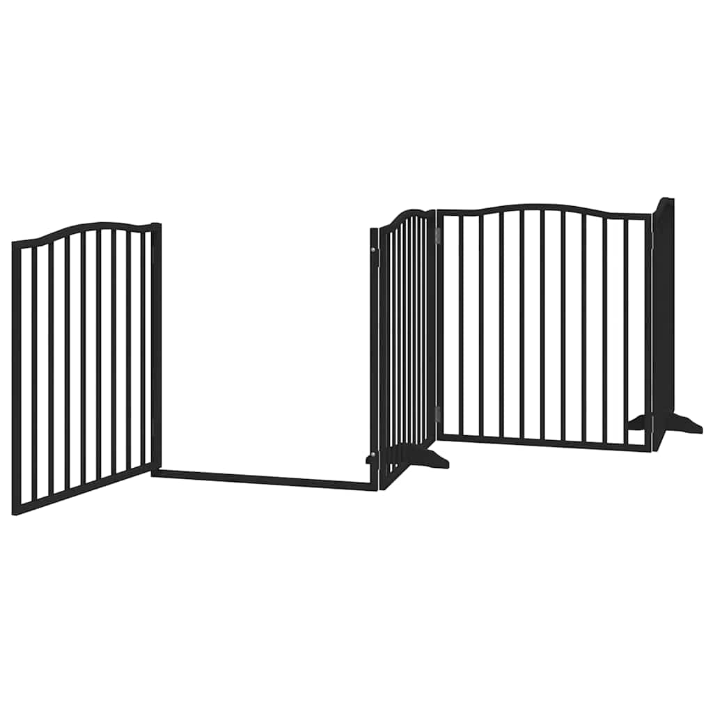 3-tlg. Hundetor Faltbar 150 cm Pappelholz