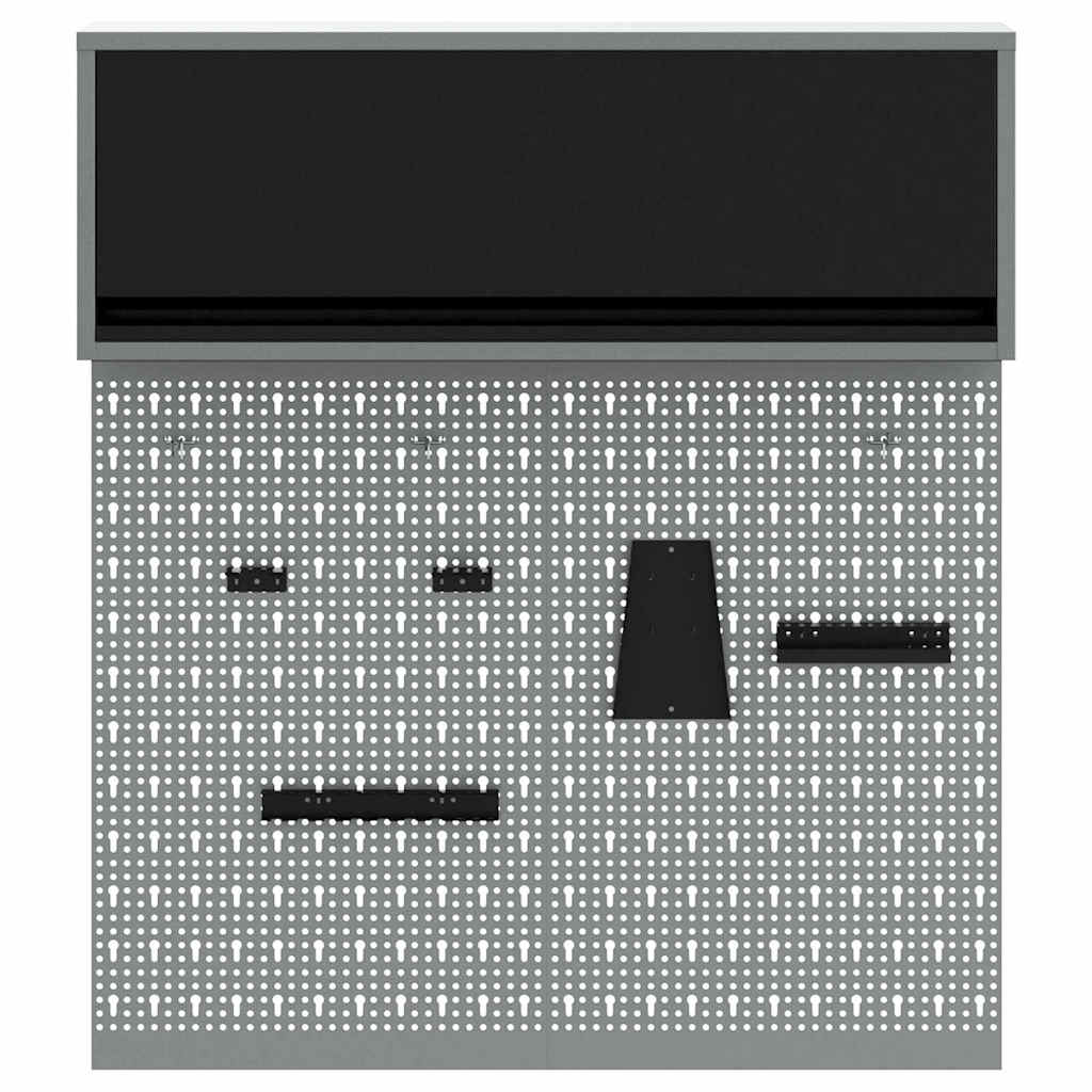 Werkzeugschrank-Set 3 pcs Schwarz Pulverbeschichteter Stahl