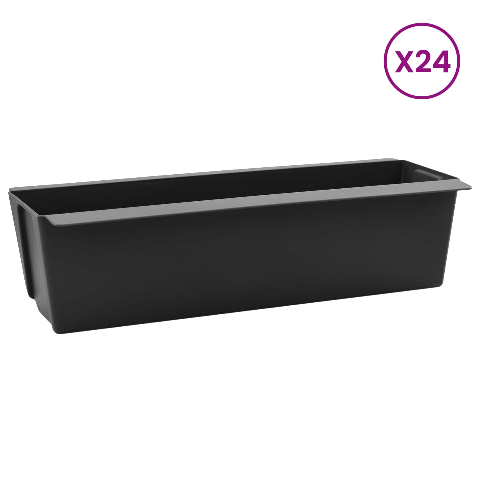 Pflanzkasten für Europaletten 12 Stk. Grau 36x13,5x9,5 cm PP