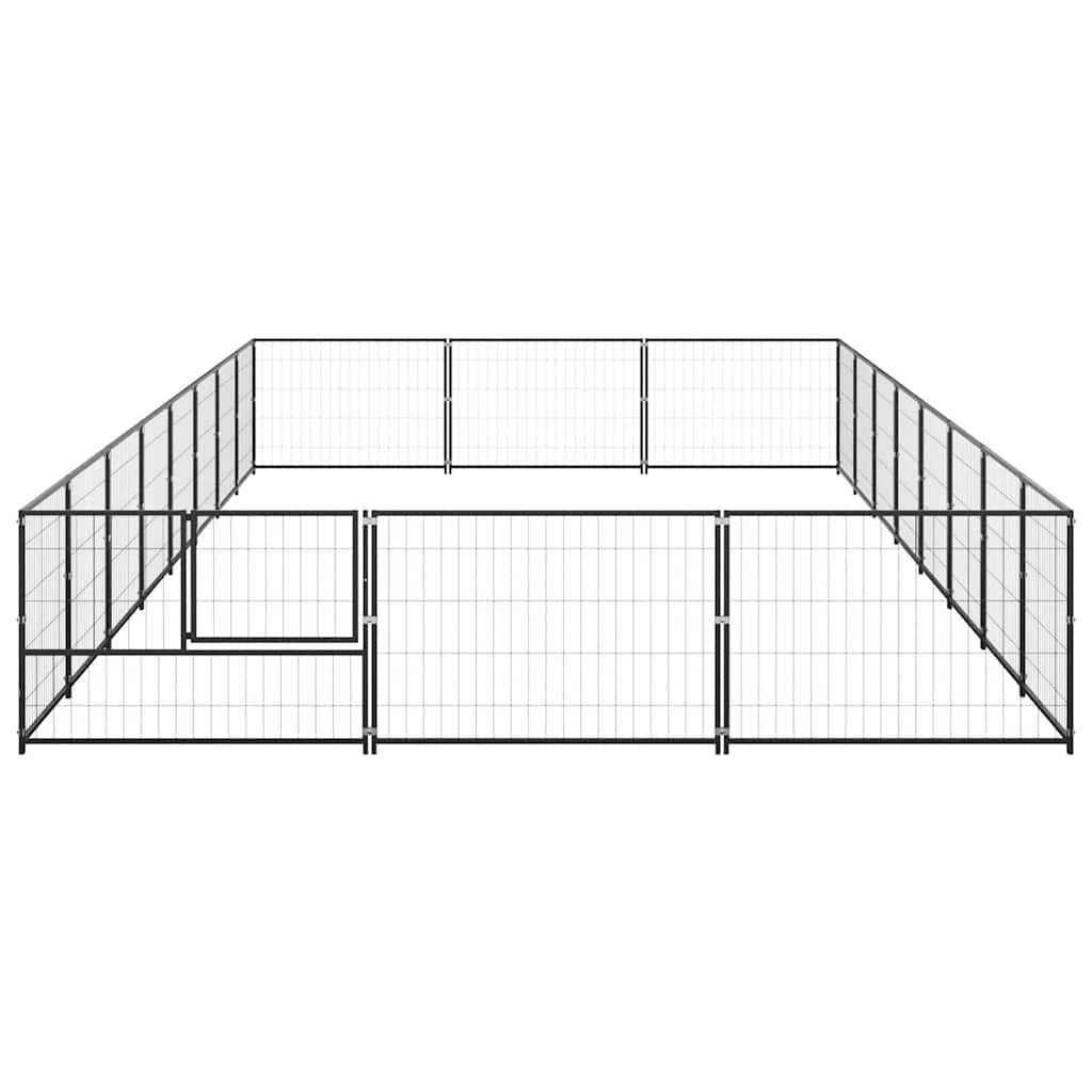 Hundezwinger Schwarz 4 m² Stahl