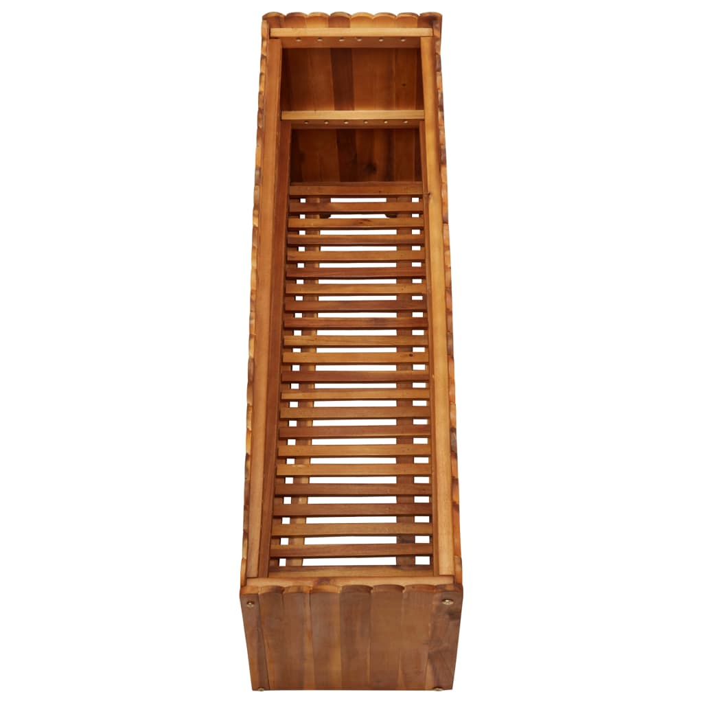 Garten-Hochbeet 50 x 30 x 25 cm Massivholz Akazie