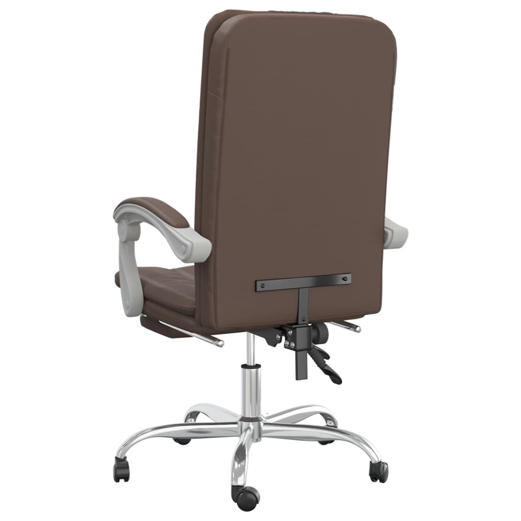 Bürostuhl mit Liegefunktion Schwarz Kunstleder