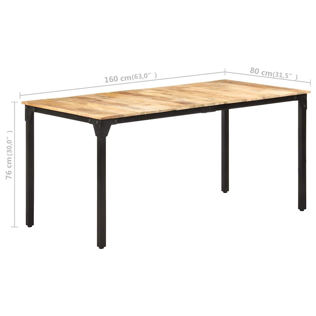 Esstisch 140x70x76 cm Raues Mangoholz