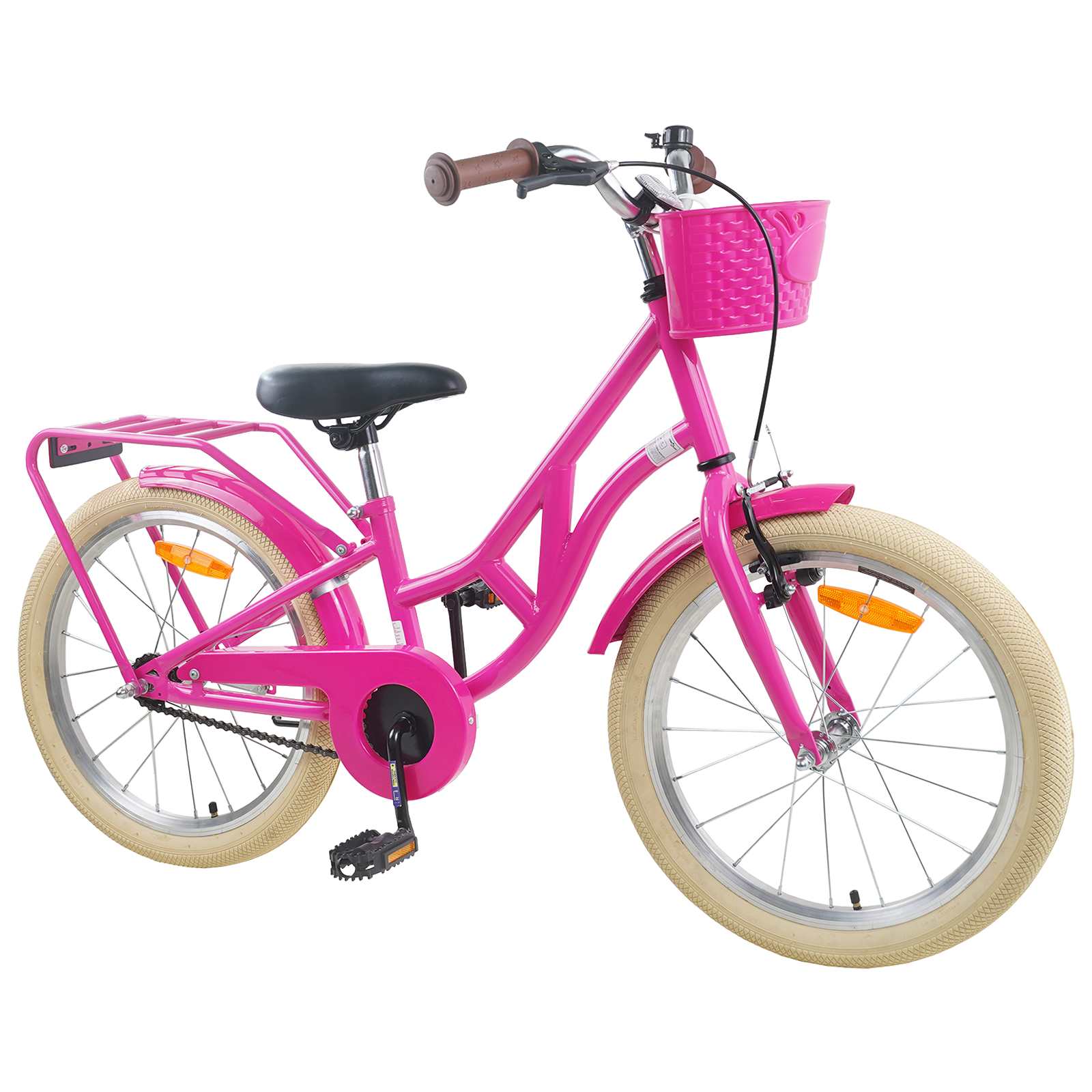 Kinderfahrrad 20 Zoll für 6-11 Jahre alt Schwarz
