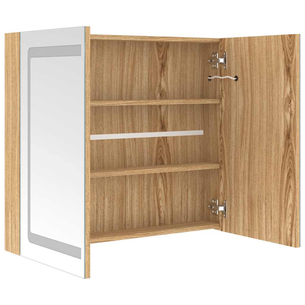 LED-Spiegelschrank fürs Bad Betongrau 80x12x68 cm