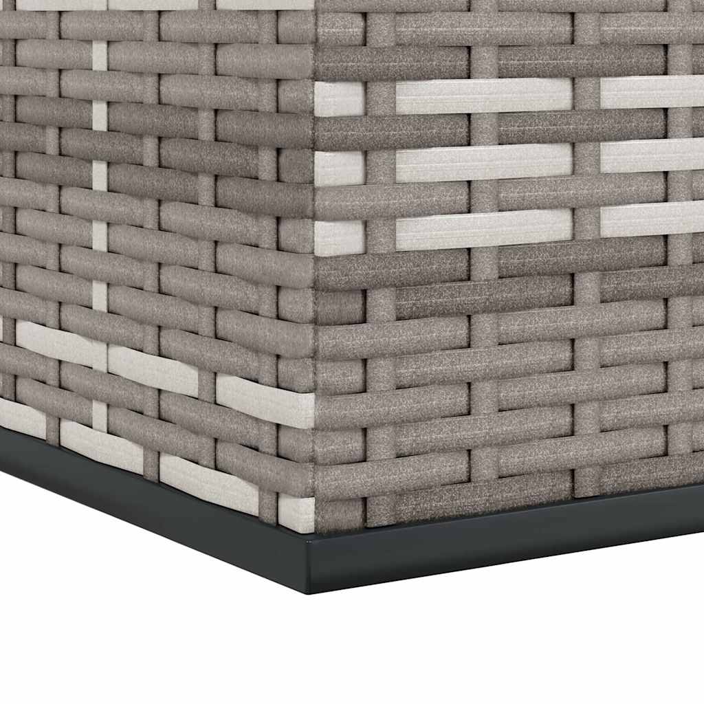 Garten-Kissenbox PE Rattan 100x49x103,5 cm Schwarz