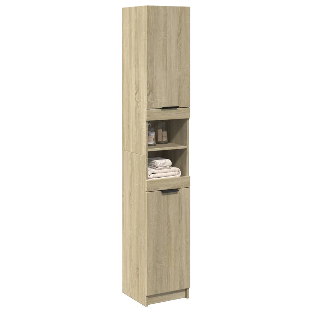 Badschrank Weiß 32x34x188,5 cm Holzwerkstoff