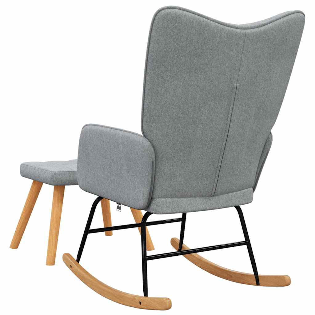Schaukelstuhl Taupe Stoff