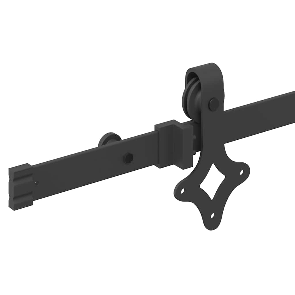 Schiebetürbeschlag-Set SKIEN 183 cm Stahl Schwarz
