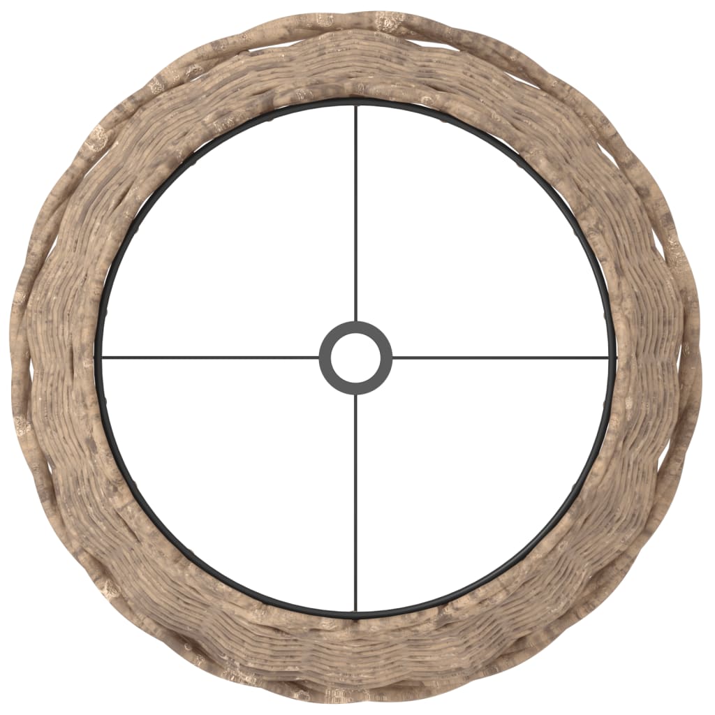 Lampenschirm Weiß Ø15x12 cm Korbweide