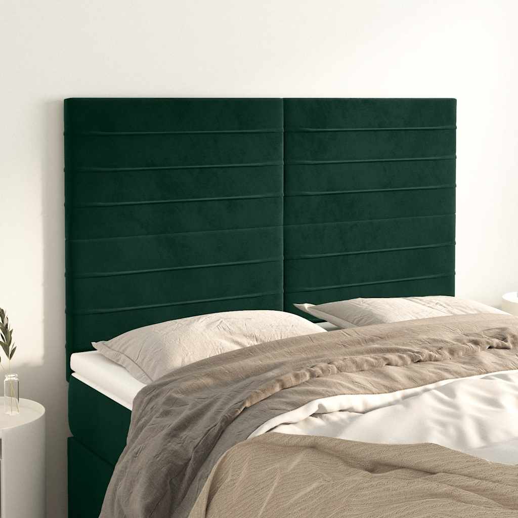 Kopfteil Hellgrau 80x5x118/128 cm Samt