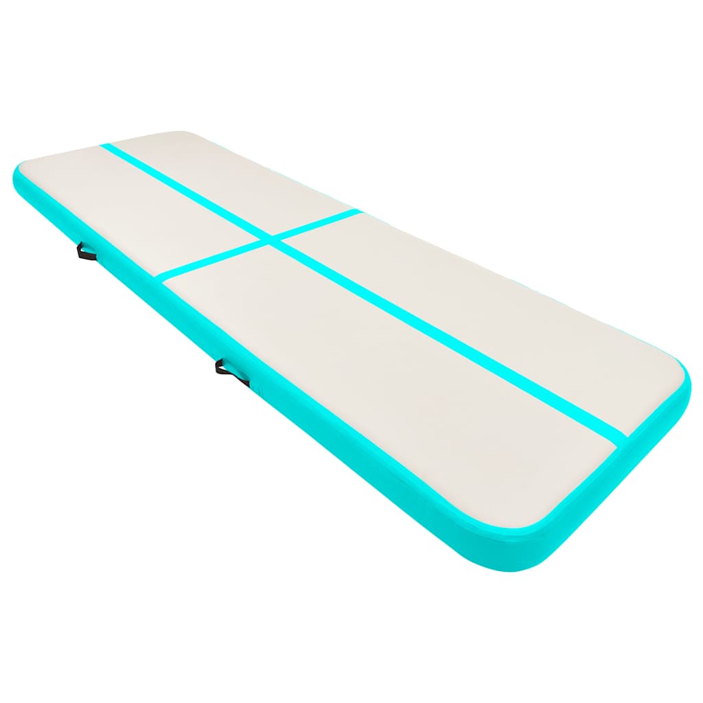 Aufblasbare Gymnastikmatte mit Pumpe 300×100×10 cm PVC Rosa