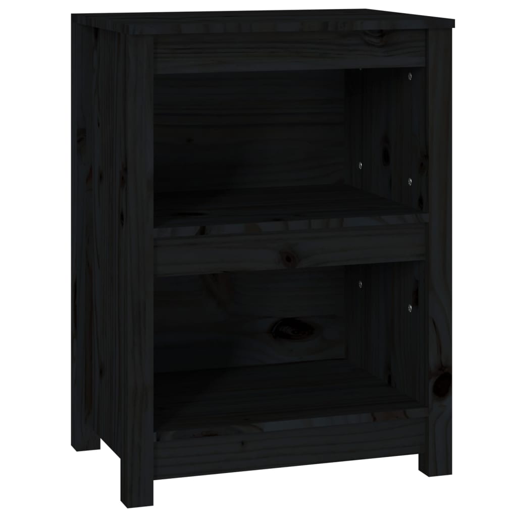 Bücherregal Grau 80x35x68 cm Massivholz Kiefer