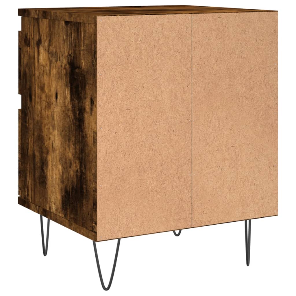 Bettschrank Schwarz Eichen-Optik 40 x 35 x 50 cm Holzwerkstoff