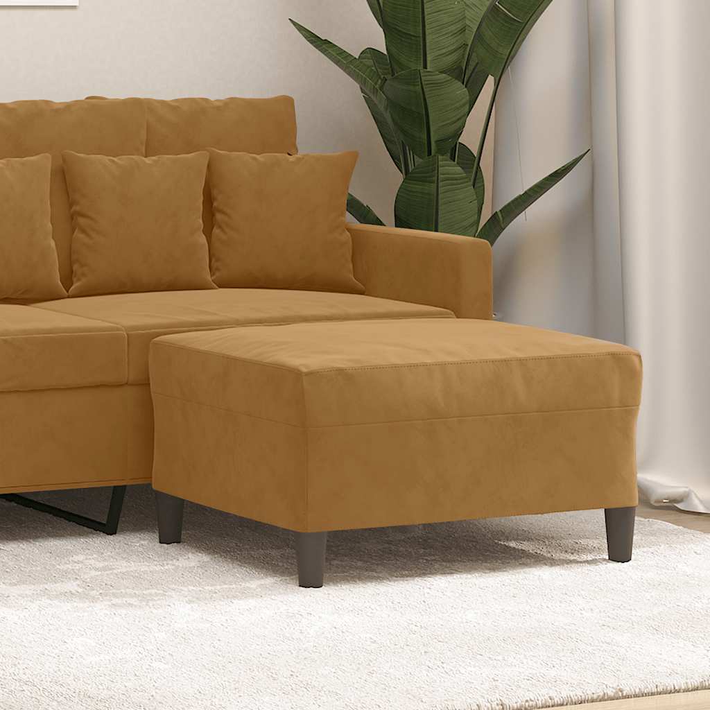 Fußhocker Hellgrau 60x50x41 cm Samt