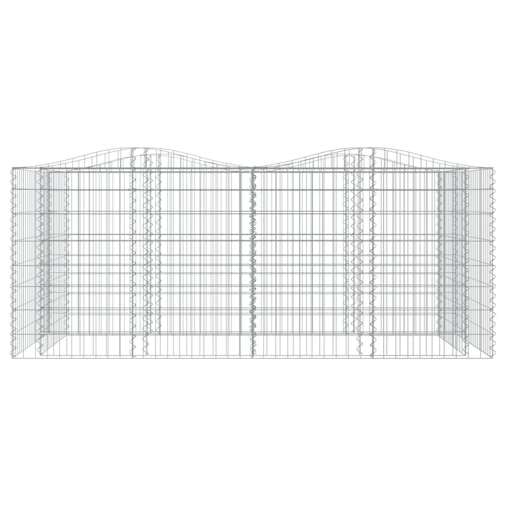 Gabionen-Hochbeet mit Hochbogen 200x50x50 cm Verzinktes Eisen