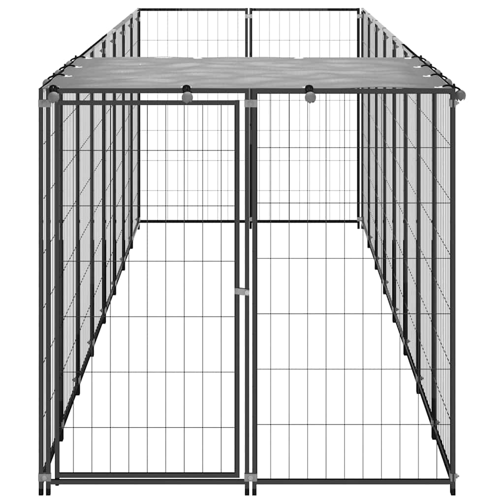 Hundezwinger 110x110x110 cm Stahl Schwarz