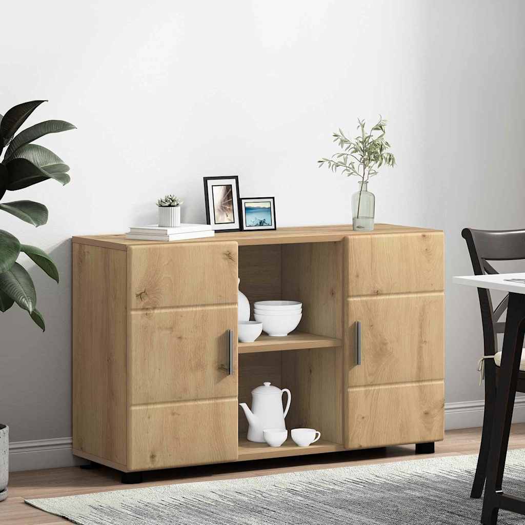 Highboard mit Regal FLORIN Weiß 60 x 35 x 182 cm Holzwerkstoff