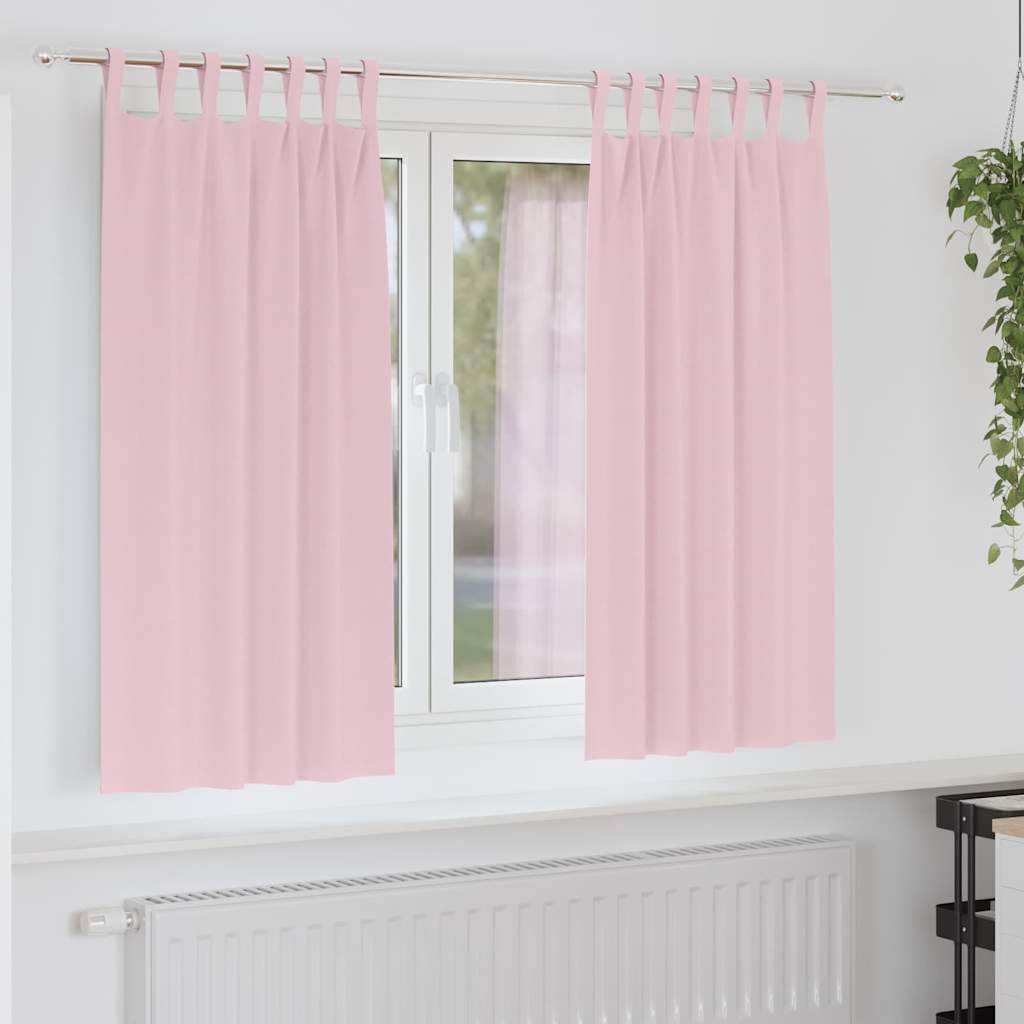 Verdunkelungs-Vorhänge mit Ringen 2 pcs Beige 140 x 140 cm