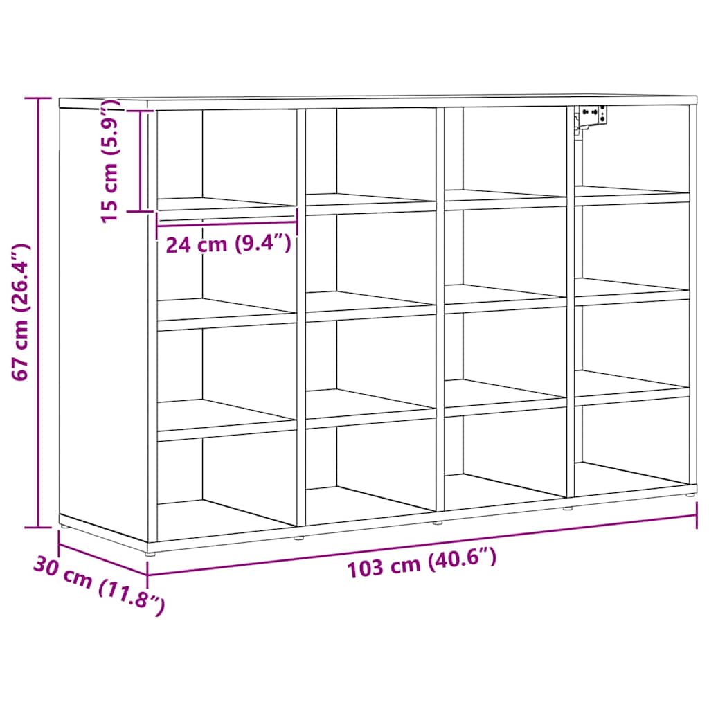 Schuhregale 2 Stk. Weiß 52,5x30x50 cm