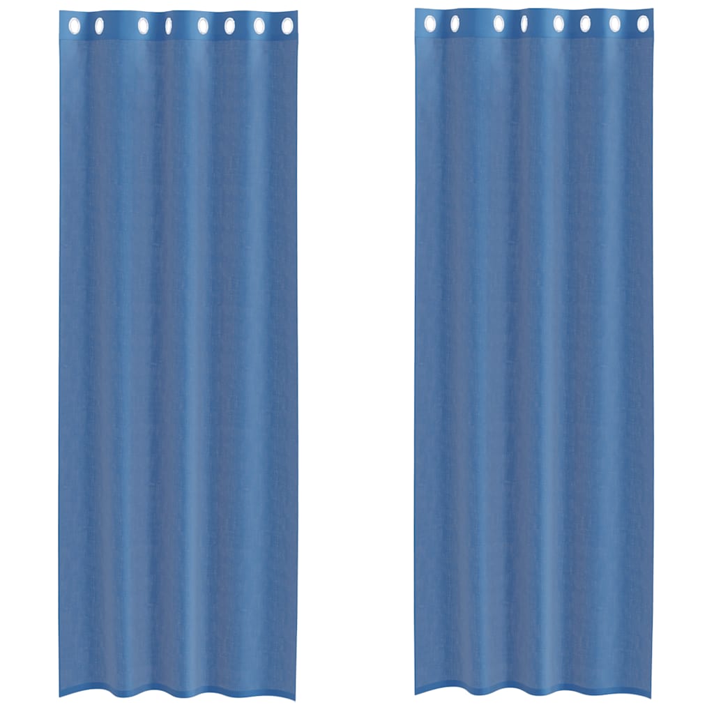 Voile Vorhänge mit Ösen 2 Stk. Apfelgrün 140x140 cm