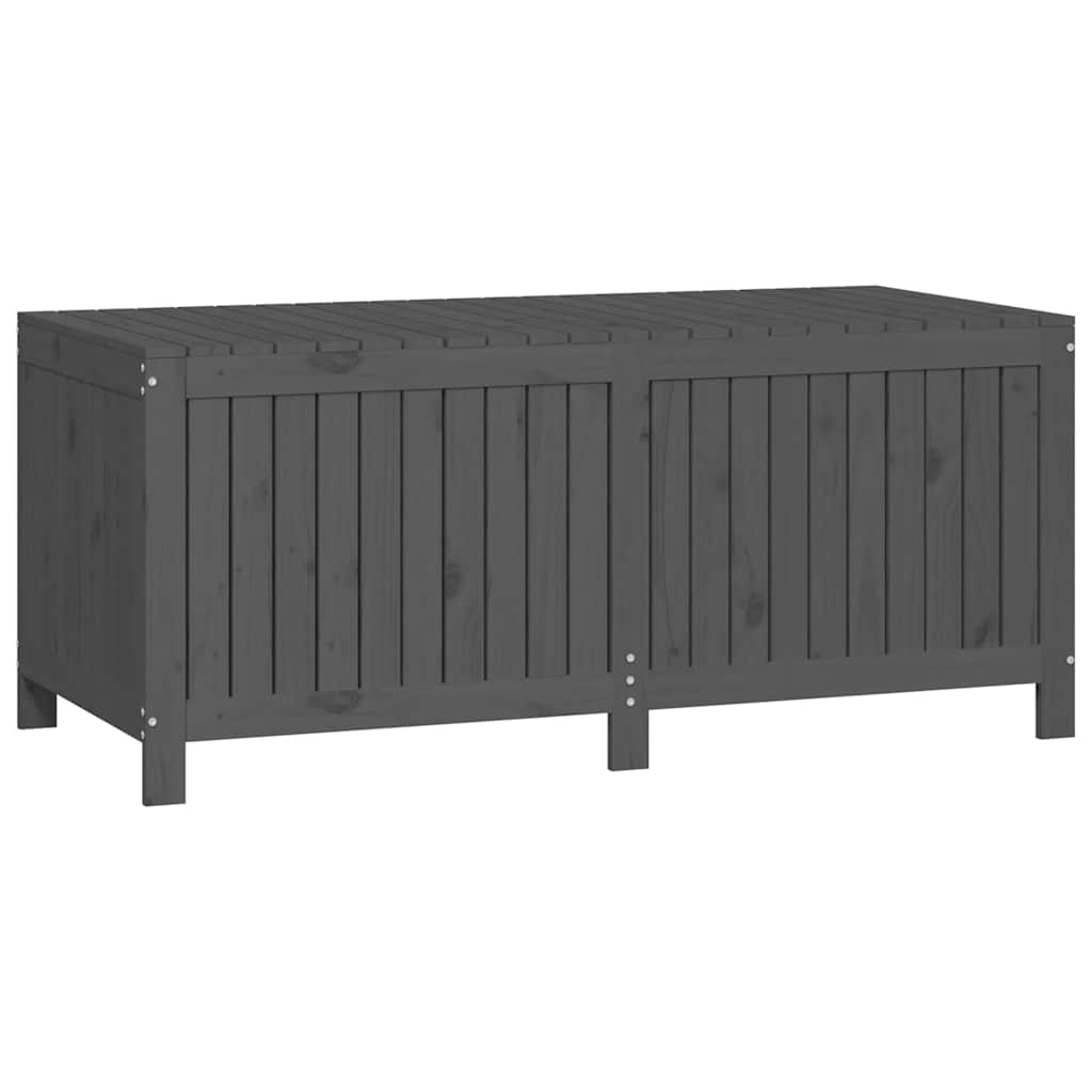 Gartentruhe Grau 76x42,5x54 cm Massivholz Kiefer