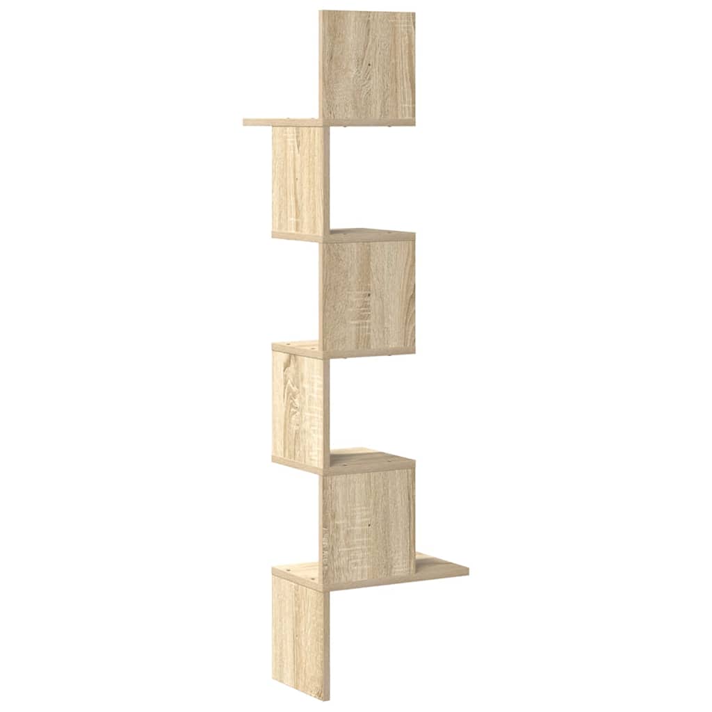 Wand-Eckregal Weiß 20x20x127,5 cm Holzwerkstoff