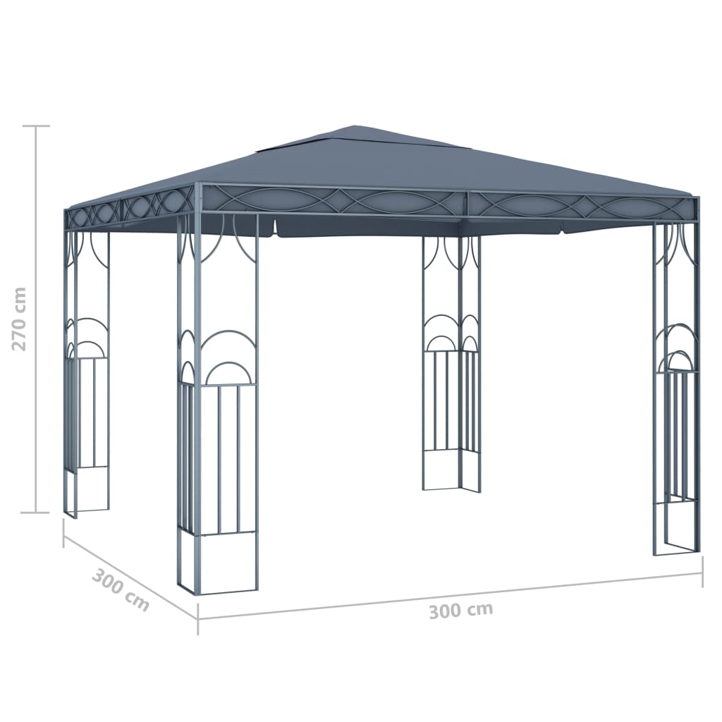 Pavillon 300 x 300 cm Cremeweiß