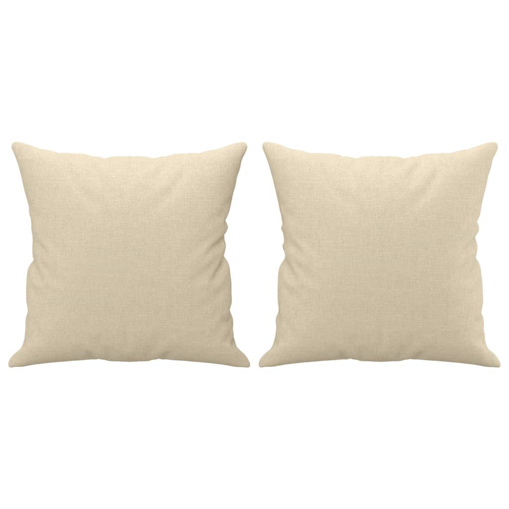 2-Sitzer-Sofa mit Zierkissen Braun 120 cm Stoff