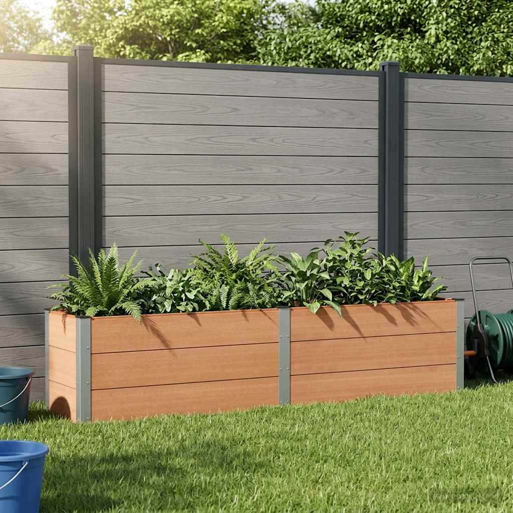 Garten-Hochbeet 200x50x54 cm WPC Grau