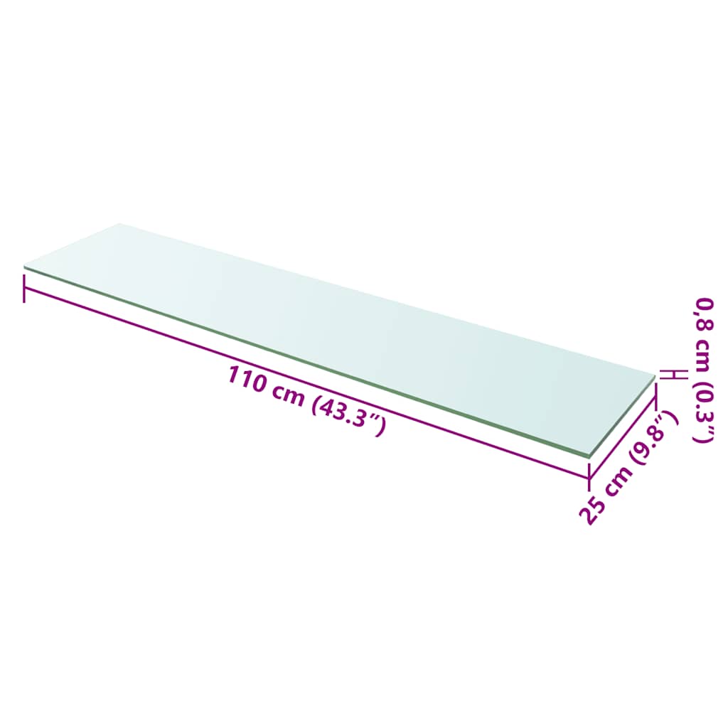 Regalboden Glas Transparent 20x12 cm