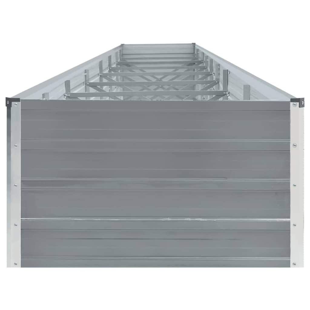 Hochbeet 160 x 80 x 77 cm Verzinkter Stahl Grau