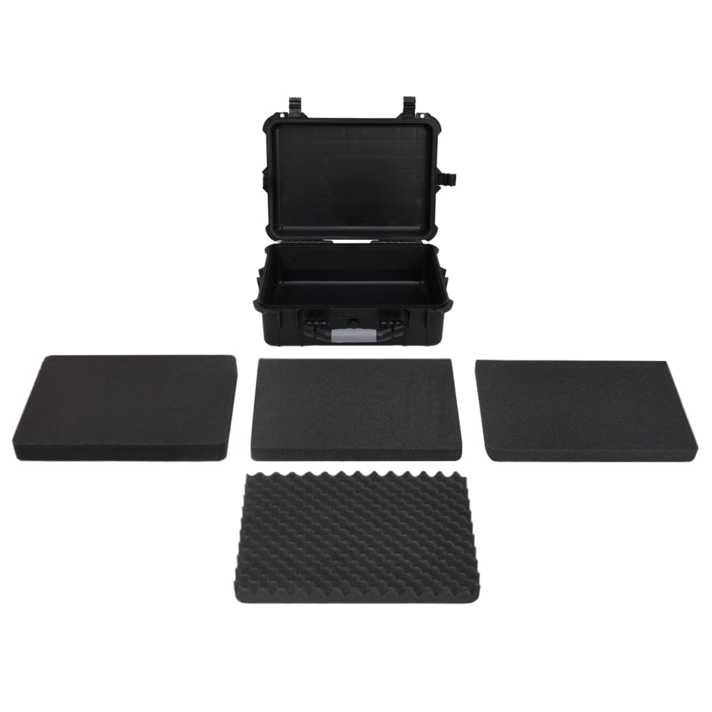 Koffer für Flugreise Tragbar Schwarz 46,5x21,5x17,5 cm PP