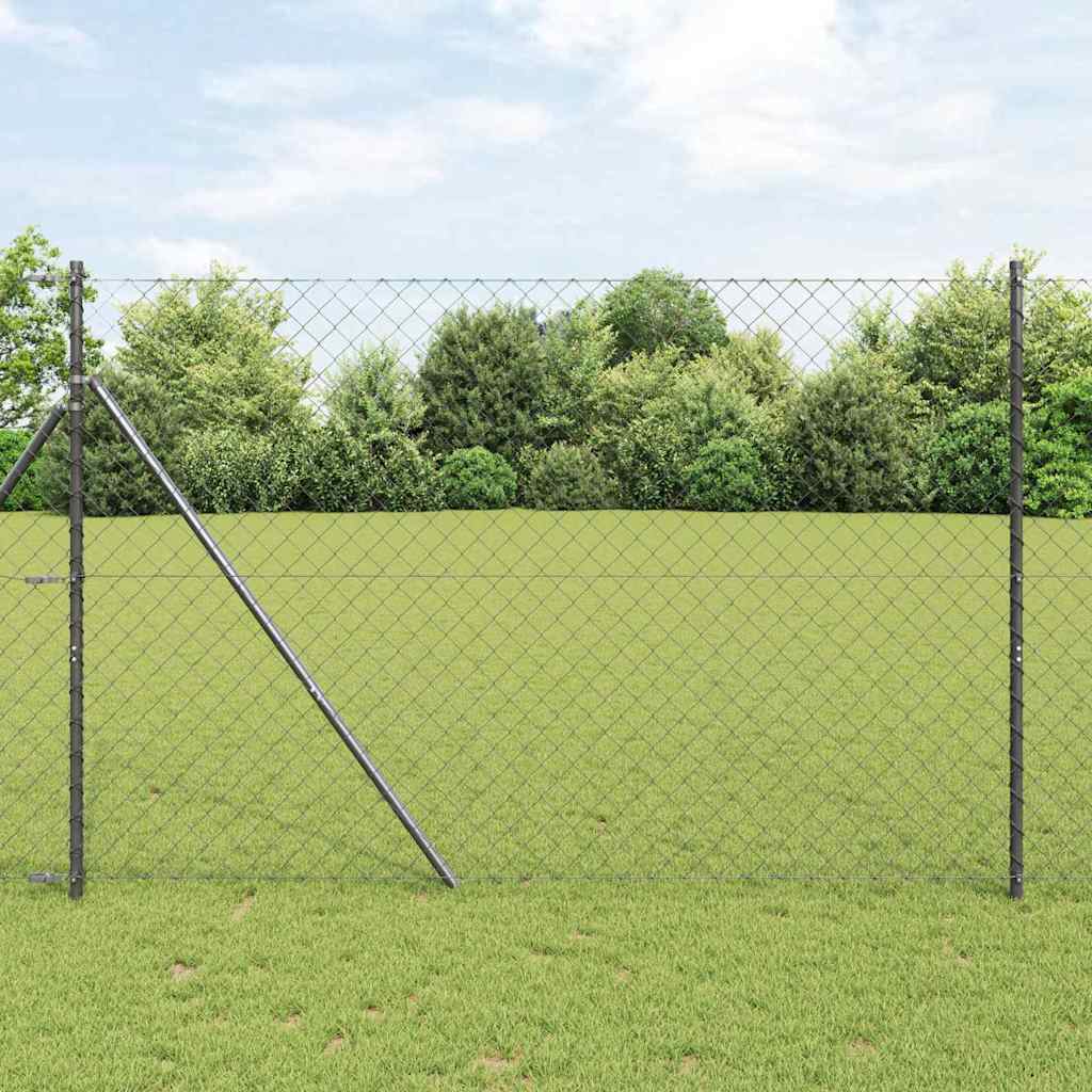 Outdoor Kettenglied-Zaun Erdfixierung 10 x 0,4 m Grün Netz