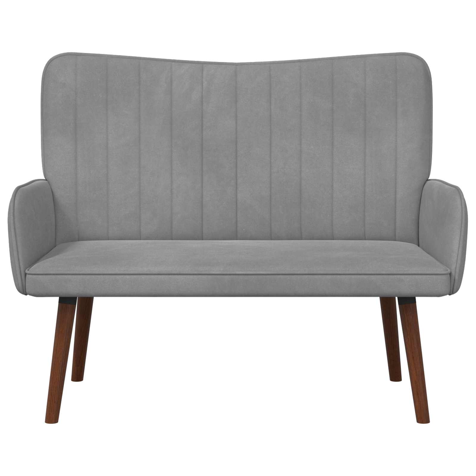 2-Sitzer Sofa Hellgrau 115 x 61 x 87 cm Samt (V)