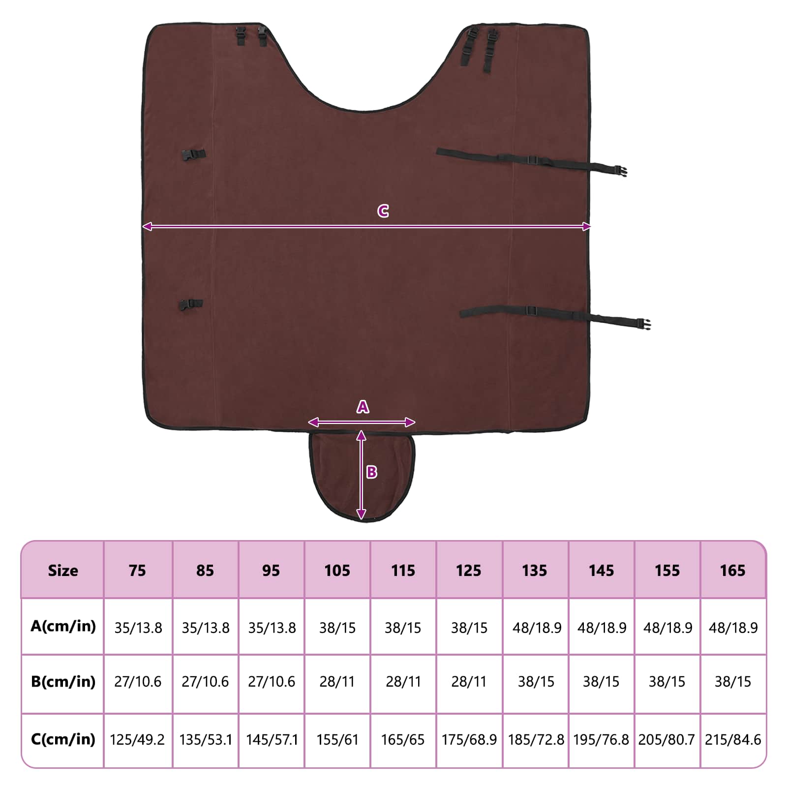 Pferdedecke Volles Aqua 75 cm Polyester